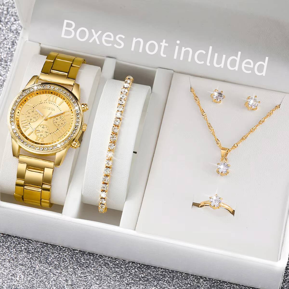 Jewelry Box Watches Bracelets - 6 шт./компл. Модные женские часы с