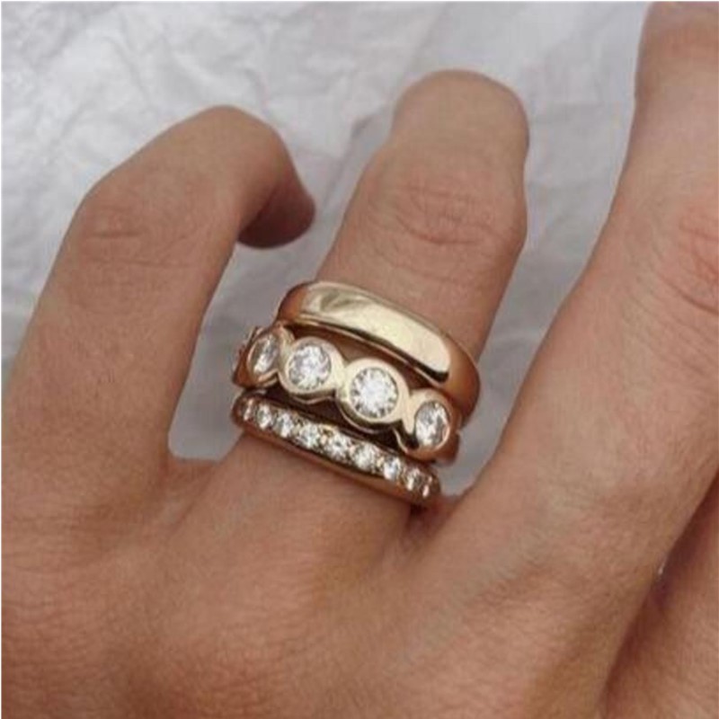 Statement Cocktail Ring - ORZTOON модное 2024, новое геометрическое инкрустация