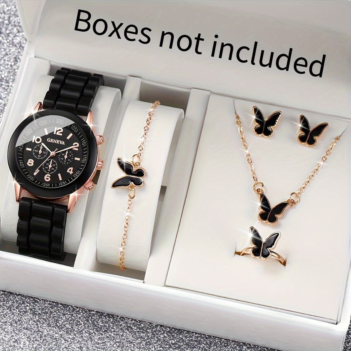 Jewelry Box Watches Bracelets - 6 шт./компл. женские часы, повседневные кварцевые