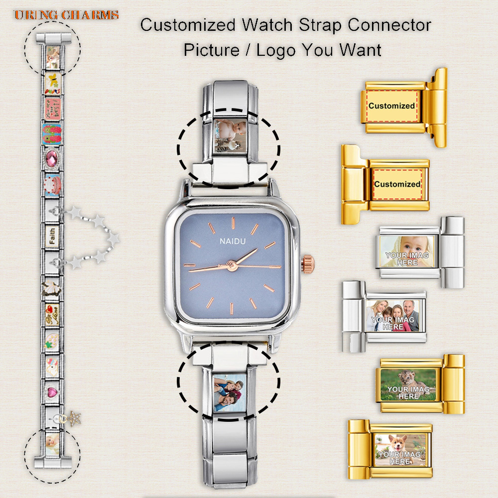Italian Jewelry Watches - 1 пара изображений логотипа, индивидуальный ремешок