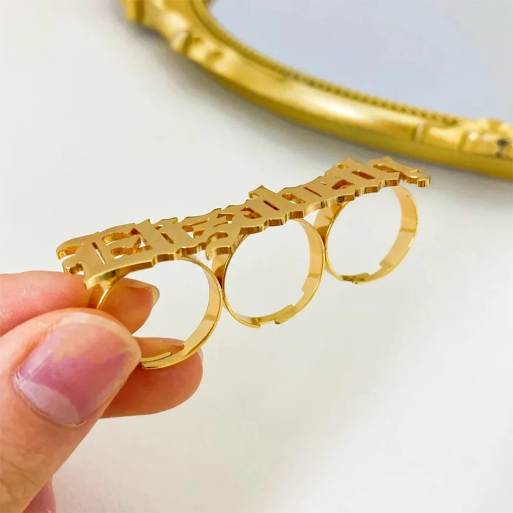 Кольцо с именем на заказ, женс – обзор и цена Statement Cocktail Ring