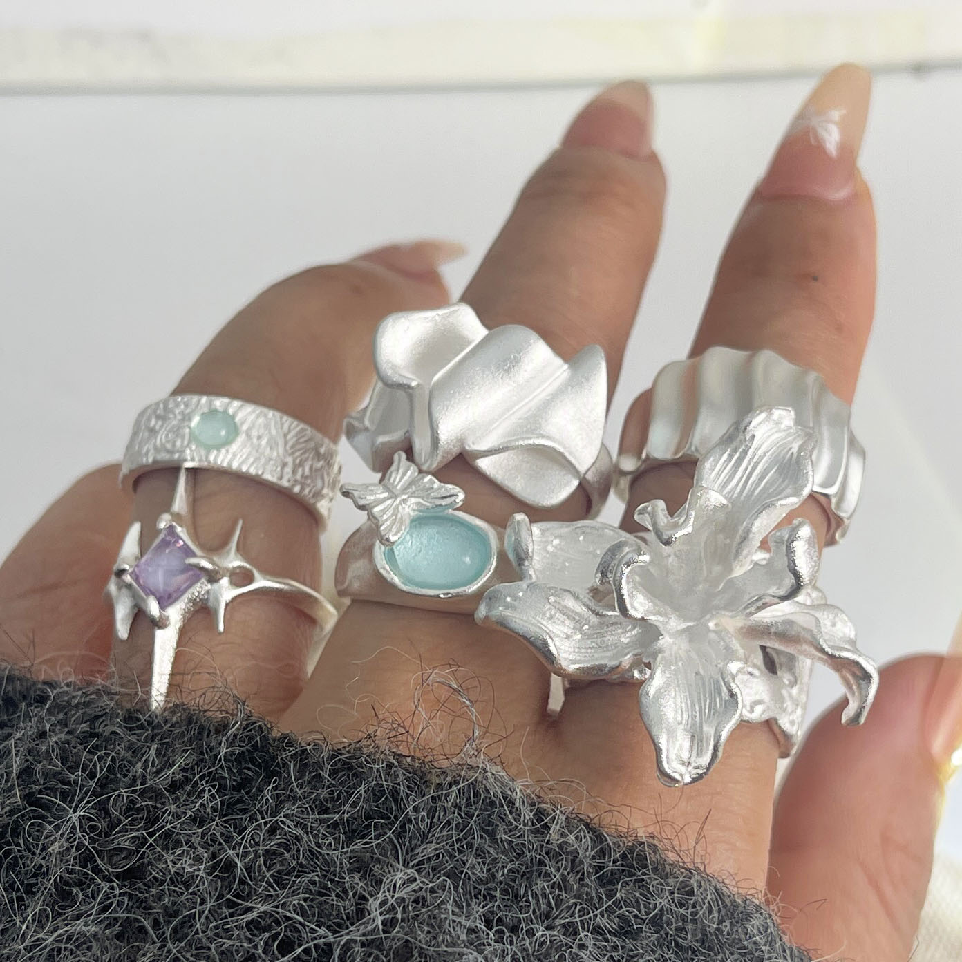 Кольца из стерлингового серебр – обзор и цена Statement Cocktail Ring