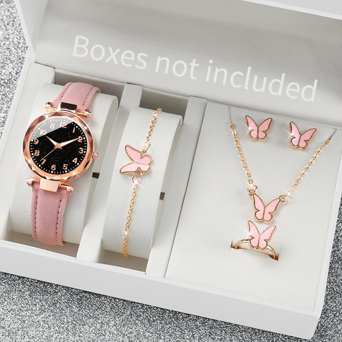 5/6 шт. модных женских часов с – обзор и цена Jewelry Box Watches Bracelets
