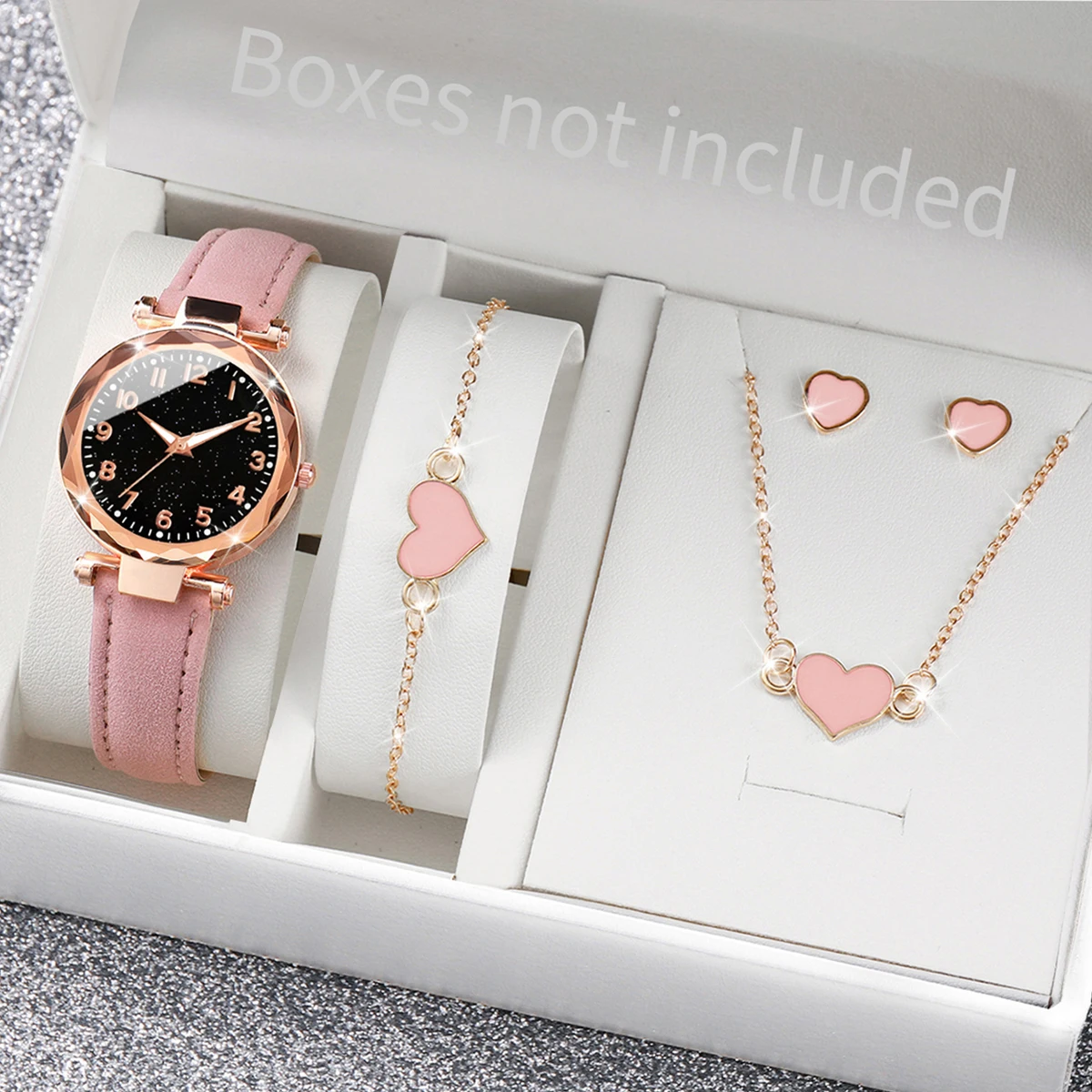 5/6 шт. модных женских часов с – обзор и цена Jewelry Box Watches Bracelets