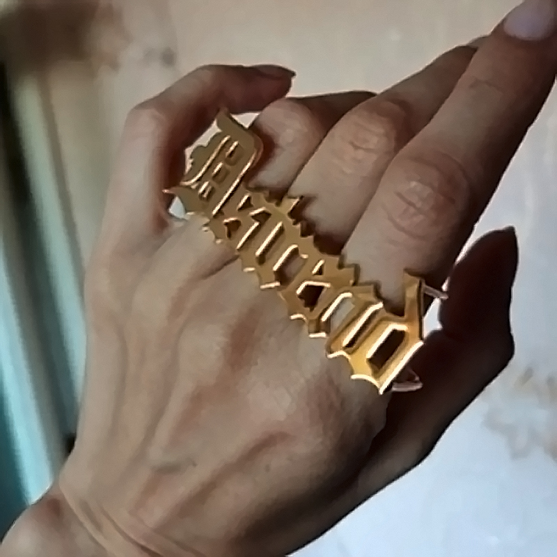 Кольцо с именем на заказ для м – обзор и цена Statement Cocktail Ring