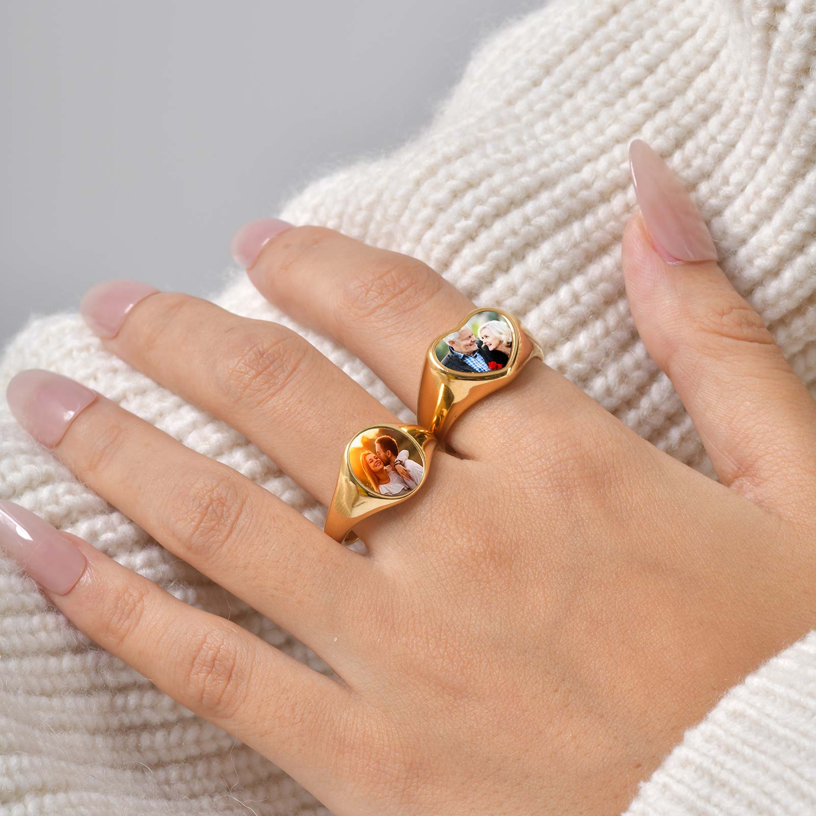 Кольцо-печатка с фотографией н – обзор и цена Statement Cocktail Ring