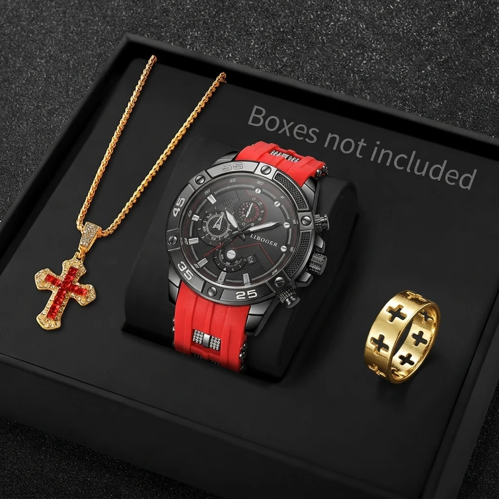 3 шт., модные мужские спортивн – обзор и цена Jewelry Type Watches