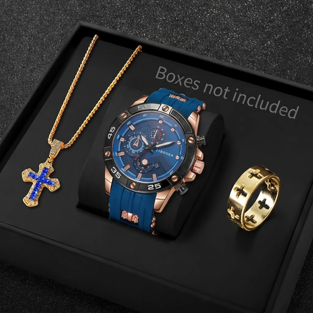 3 шт., модные мужские спортивн – обзор и цена Jewelry Type Watches